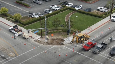 Drone still of Street Construction